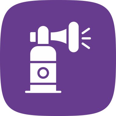 Hava Kornası basit simgesi, vektör illüstrasyonu