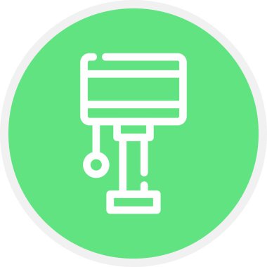 Masa Lambası Satırı Çemberi Basit Simge, Vektör Resimleri