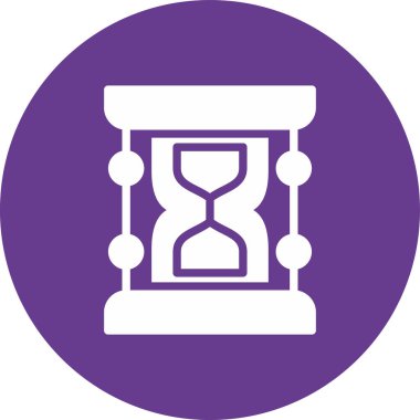 Web ve mobil uygulama tasarımınız için beyaz arkaplanda izole edilmiş kum saati simgesi vektörü, zaman camı logosu kavramı