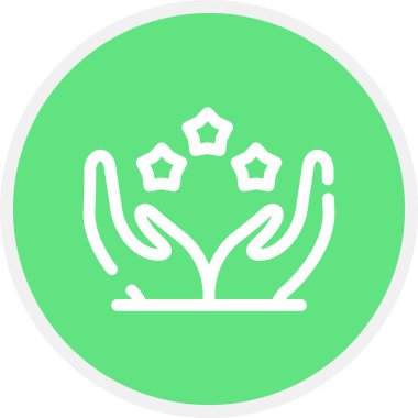 Dua Satırı Çemberi Basit Simge, Vektör İllüstrasyonu