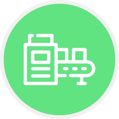 Satır Çemberi İşaretleme Basit Simgesi, Vektör İllüstrasyonu