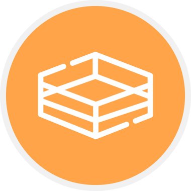 Halka Çizgisi Çemberi Basit Simge, Vektör İllüstrasyonu