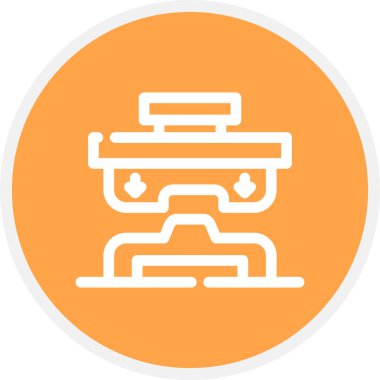 Makine Satırı Çemberi Basit Simge, Vektör Resimlemesi