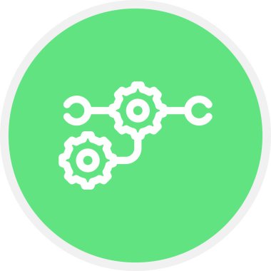 Çalışma Akımı Satırı Çemberi Basit Simge, Vektör Resimleri