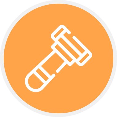 Razor Çizgisi Çemberi Basit Simge, Vektör İllüstrasyonu