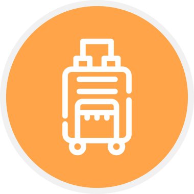 Seyahat Torbası Çemberi Basit Simge, Vektör Resimleri