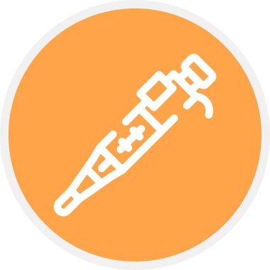 Pipette Satır Çemberi Basit Simge, Vektör İllüstrasyonu