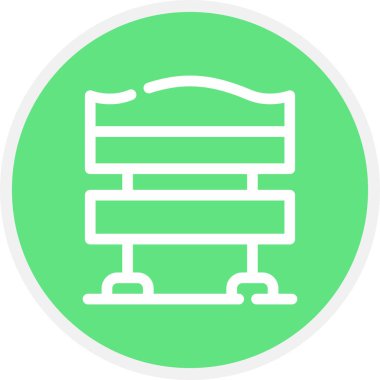 Bench Satır Çemberi Basit Simge, Vektör Resimleri