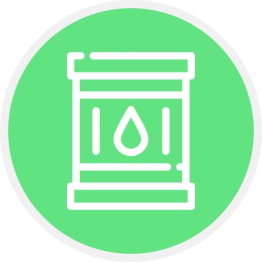 Petrol Varili Hattı Çemberi Basit Simge, Vektör Resimleri