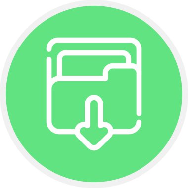 Dizin İndirme Satırı Çemberi Basit Simge, Vektör Resimleri