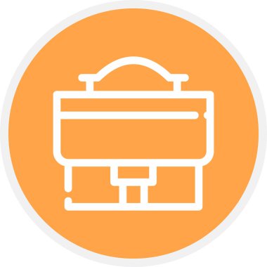 Çanta Çizgisi Çemberi Basit Simge, Vektör İllüstrasyonu