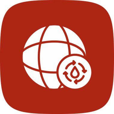 Su Döngüsü Basit Simgesi, Vektör İllüstrasyonu