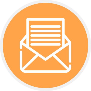 Harf Satırı Çemberi Basit Simge, Vektör İllüstrasyonu