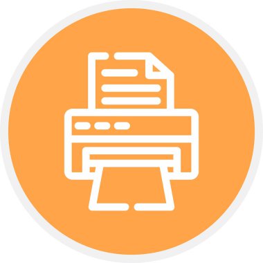 Yazıcı Satırı Çemberi Basit Simge, Vektör Resimleri