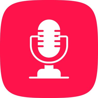 mikrofon simgesi, vektör illüstrasyonu