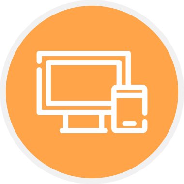 Yanıt Web Tasarım Satırı Çemberi Basit Simge, Vektör Resimleri