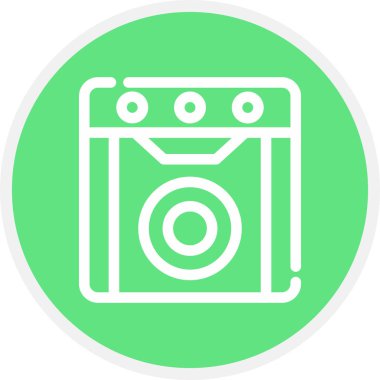 Bulaşık Çizgisi Çemberi Basit Simge, Vektör Resimleri