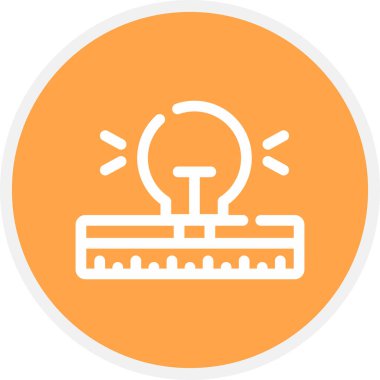 Yaratıcı Satır Çemberi Basit Simge, Vektör İllüstrasyonu