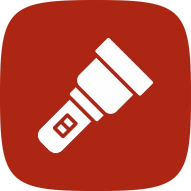 Flashlight Basit Simge, Vektör İllüstrasyonu