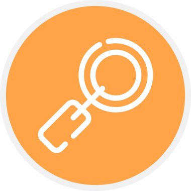 Büyütücü Cam Hat Çemberi Basit Simge, Vektör Resimleri