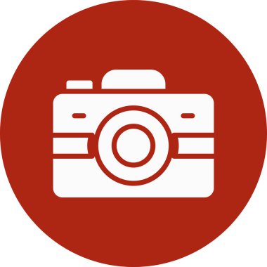 fotoğraf kamera basit simgesi, vektör çizim