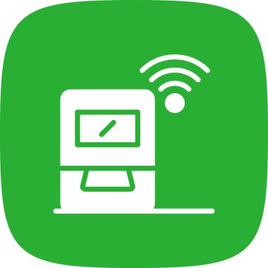 Otomatik Kapı Kilidi Basit Simge, Vektör İllüstrasyonu