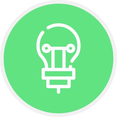 Blub Çizgisi Çemberi Basit Simge, Vektör İllüstrasyonu