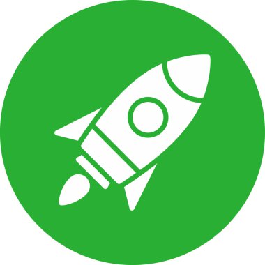 roket ikonu vektör illüstrasyonu