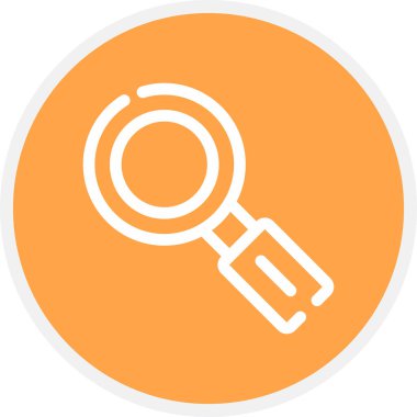 Büyütücü Cam Hat Çemberi Basit Simge, Vektör Resimleri