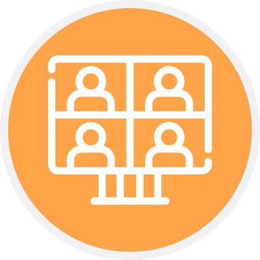 Konferans Çemberi Basit Simge, Vektör Resimleri