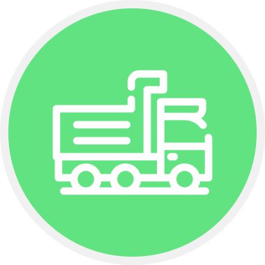 Kamyon Hattı Çemberi Basit Simge, Vektör Resimleri