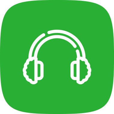 Kulaklıklar Basit Simge, Vektör İllüstrasyonu