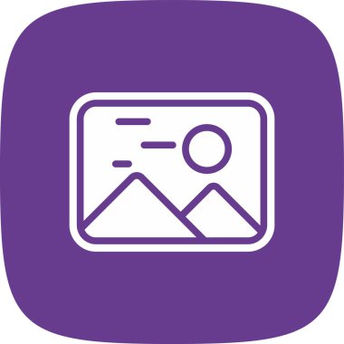 Galeri basit simgesi, vektör çizim