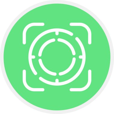 Hedef Satır Çemberi Basit Simge, Vektör Resimleri