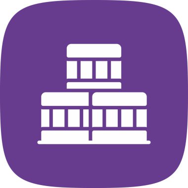 Sandık basit simgesi, vektör illüstrasyonu