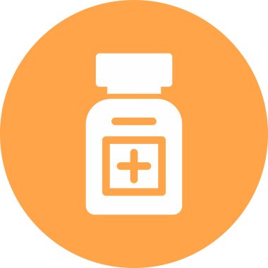 Bir ilaç şişesinin vektör çizimi