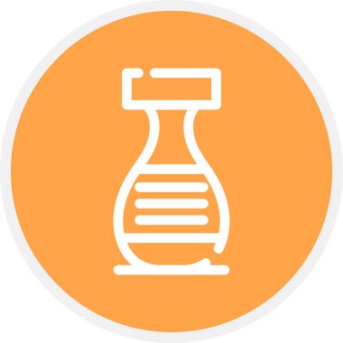 Clay Çizgisi Çemberi Basit Simge, Vektör İllüstrasyonu