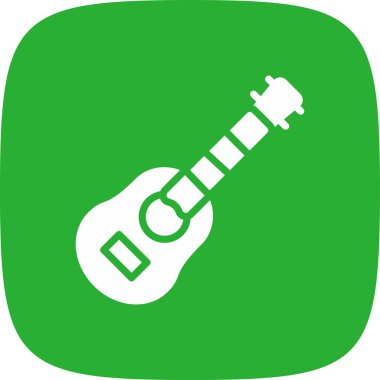 Gitar simgesi, vektör illüstrasyonu