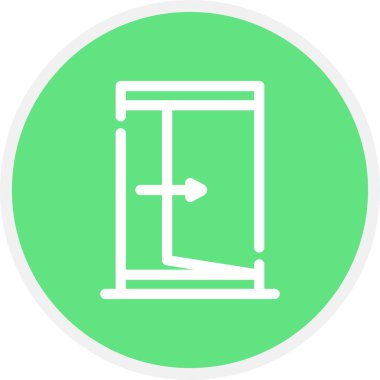 Çıkış Satırı Çemberi Basit Simgesi, Vektör ResmiComment