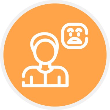 Satır Çemberi Yok Basit Simge, Vektör İllüstrasyonu