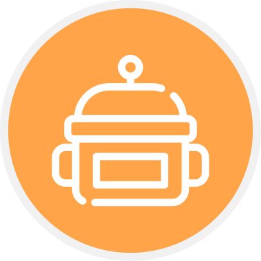 Ot Satırı Çemberi Basit Simge, Vektör İllüstrasyonu