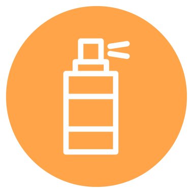 Sprey Çizgisi Çemberi Basit Simge, Vektör İllüstrasyonu