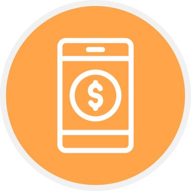 Çevrimiçi Ödeme Satırı Çemberi Basit Simge, Vektör Resimleri