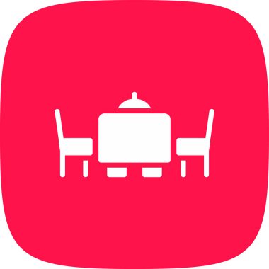 Akşam Yemeği Simgesi, Vektör İllüstrasyonu