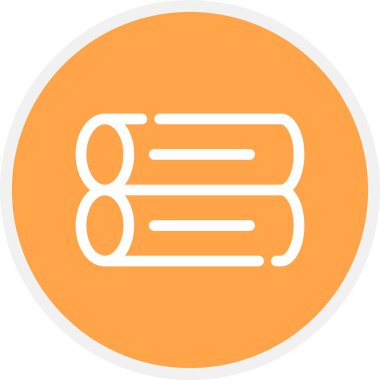 Günlük Çizgisi Çemberi Basit Simge, Vektör İllüstrasyonu