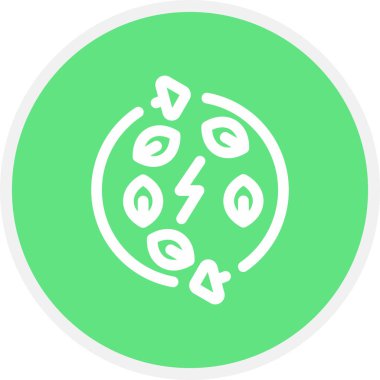 Eko Enerji Hattı Çemberi Basit Simge, Vektör Resimleri