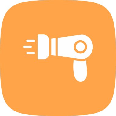 Saç kurutma makinesi Basit Simge, Vektör İllüstrasyonu