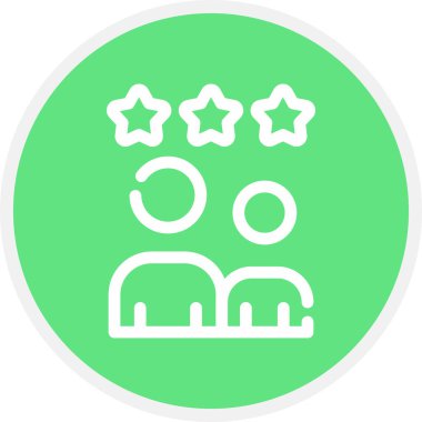 Satır Çemberi Basit Simge, Vektör Resmini Gözden Geçir