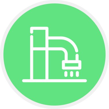 Tap Satır Çemberi Basit Simge, Vektör İllüstrasyonu