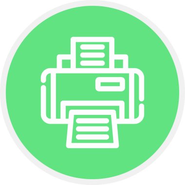 Yazıcı Satırı Çemberi Basit Simge, Vektör Resimleri